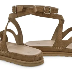 Golden Gaze Embossed Ankle Wrap Women